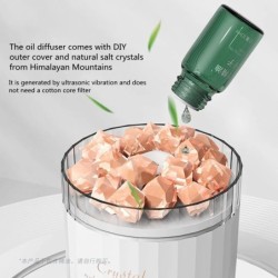 HumidificadoresCristal natural - humidificador de aire inalámbrico de aromaterapia - con lámpara de atmósfera - difusor de ac...