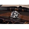 RelojesPagani Design - reloj de cuarzo automático - cristal de zafiro - cronógrafo - cuero - acero inoxidable
