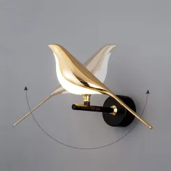 Creative LED wall lamp - gold plating bird - touch dimming - remote controlWall lights