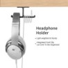AuricularesSoporte doble para auriculares - gancho de aluminio - debajo del escritorio / montado en la pared