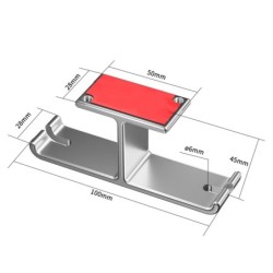 AuricularesSoporte doble para auriculares - gancho de aluminio - debajo del escritorio / montado en la pared
