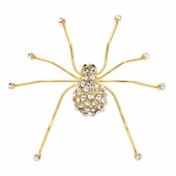 BrochesAraña de cristal dorado - broche