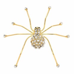 BrochesAraña de cristal dorado - broche