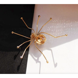BrochesAraña de cristal dorado - broche