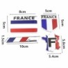 PegatinasAdhesivo 3D de aluminio para coche - bandera francesa