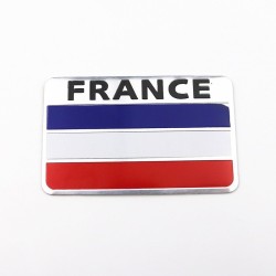 PegatinasAdhesivo 3D de aluminio para coche - bandera francesa