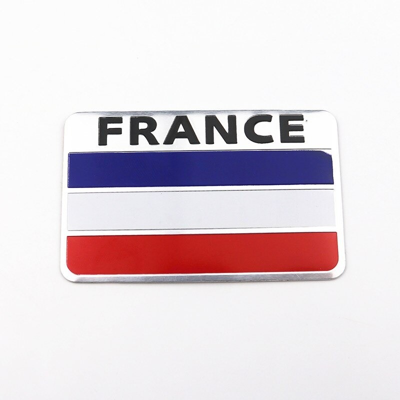 PegatinasAdhesivo 3D de aluminio para coche - bandera francesa