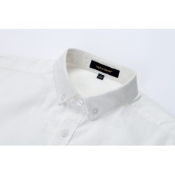 CamisetasCamisa clásica de algodón de manga larga - liso / rayas - logo bordado