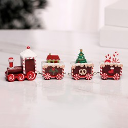 De maderaTren de madera navideño - juguete