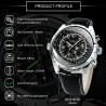 JARAGAR - automatic mechanical watch - 3 sub-dial - stainless steelWatches