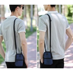 BolsosBolso bandolera pequeño de lona - cremalleras - orificio para auriculares