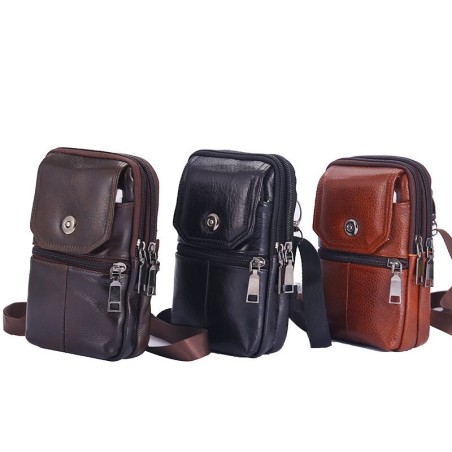 Multifunctional shoulder bag - leather waist bagBags