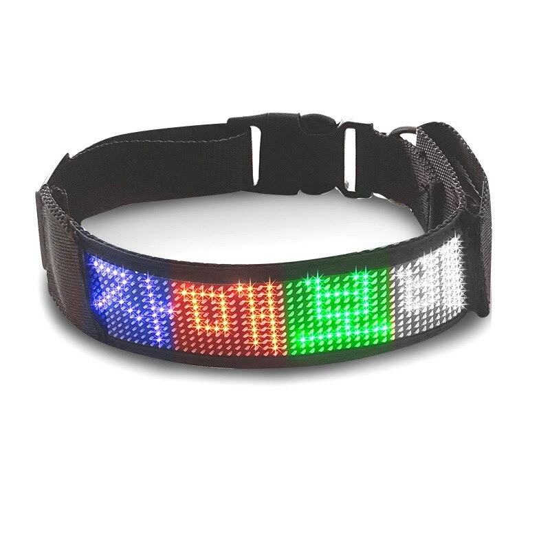 Collares & correasCollar para gatos / perros - LED - Bluetooth - luz de desplazamiento interactiva digital