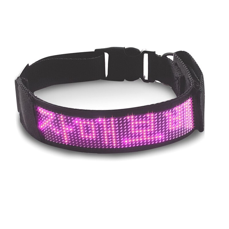 Collares & correasCollar para gatos / perros - LED - Bluetooth - luz de desplazamiento interactiva digital