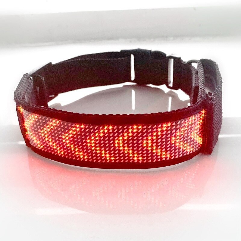 Collares & correasCollar para gatos / perros - LED - Bluetooth - luz de desplazamiento interactiva digital