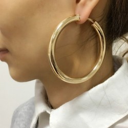 Wide big hoop earrings - 70mmEarrings