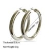 Wide big hoop earrings - 70mmEarrings