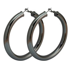 Wide big hoop earrings - 70mmEarrings