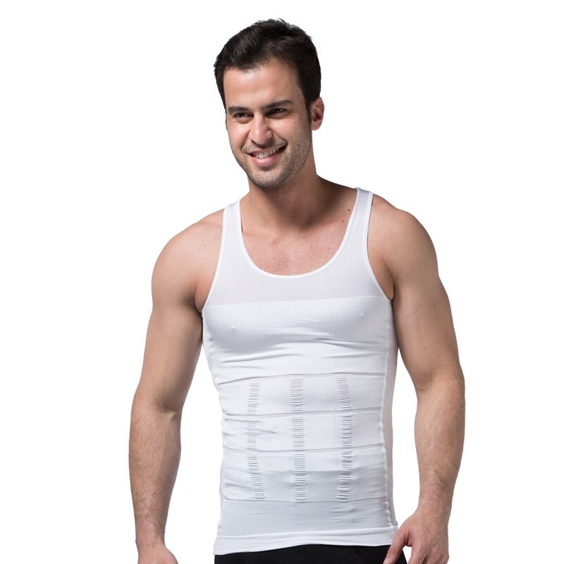 CamisetasCamiseta adelgazante para hombre - sin mangas - moldeador de cuerpo
