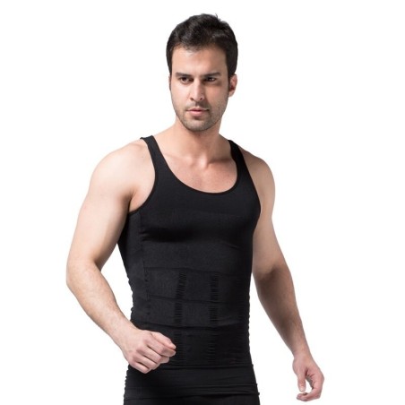 CamisetasCamiseta adelgazante para hombre - sin mangas - moldeador de cuerpo
