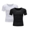CamisetasCamiseta de adelgazamiento para hombre - manga corta - compresión - moldeador de cuerpo