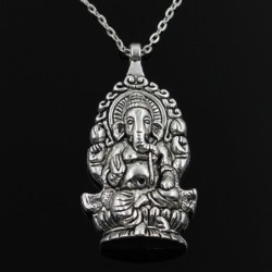 CollarColgante Ganesha Buddha Elephant - collar de plata