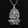 Ganesha Buddha Elephant pendant - silver necklaceNecklaces