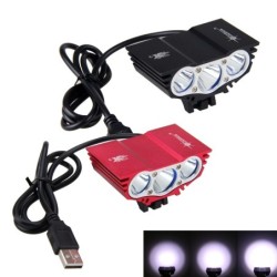 Luces3XT6 - 5V USB - Luz de bicicleta LED - lámpara delantera - resistente al agua