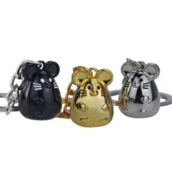 Mini metal mouse - keychainKeyrings