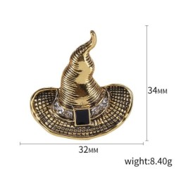 Metal witch hat - Halloween broochBrooches