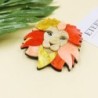 BrochesCabeza de león de colores - broche acrílico
