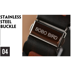 RelojesBOBO BIRD - reloj de madera para hombre - Cuarzo - con estuche