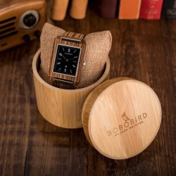 RelojesBOBO BIRD - reloj de madera de bambú - Cuarzo - con caja
