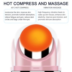 MasajeMasajeador de ojos EMS - antiarrugas - eliminación de ojeras - compresa caliente - LED - USB