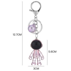 Acrylic transparent robot spaceman / ball - keychainKeyrings