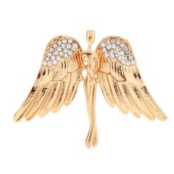 Big wings angel brooch - with crystalsBrooches