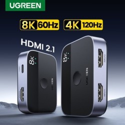 UGREEN - HDMI 2.1 splitter switch - 2 in 1 switcher - 4K - 8KHDMI Switch