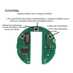 LlavesKR55WK49333 315/ 433/ 868MHz - llave inteligente remota - para BMW