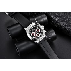 RelojesBENYAR - reloj de acero inoxidable - Cuarzo - cronógrafo - 30M resistente al agua - correa de caucho