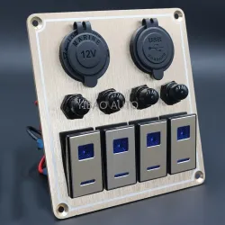 Herramientas & mantenimientoBalancín de metal a prueba de agua - panel de interruptores de palanca - disyuntor - USB - 4/6 ba...