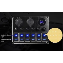 Herramientas & mantenimientoBalancín de metal a prueba de agua - panel de interruptores de palanca - disyuntor - USB - 4/6 ba...