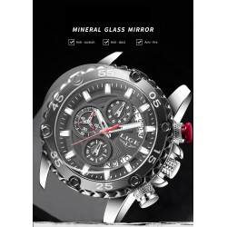 RelojesLIGE - reloj deportivo de cuarzo - luminoso - resistente al agua - acero inoxidable