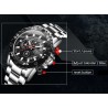 RelojesLIGE - reloj deportivo de cuarzo - luminoso - resistente al agua - acero inoxidable
