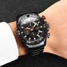 RelojesLIGE - reloj deportivo de cuarzo - luminoso - resistente al agua - acero inoxidable