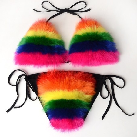 Colorful sexy bikini set - with push up - fox furLingerie