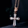Crystal cross shaped pendant - with necklaceNecklaces