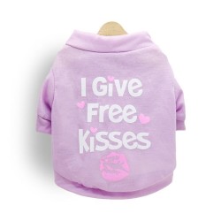 Ropa & zapatos"I give free kisses" - camiseta para perros/gatos