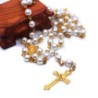Red / white pearl beads rosaryNecklaces