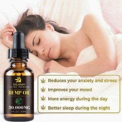 MasajeAceite de semilla de cáñamo orgánico - ansiedad / estrés / alivio del dolor - ayuda para dormir - aceite de masaje de c...