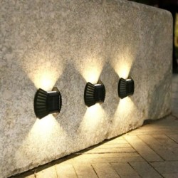 Iluminación solarLuz solar para jardín - Lámpara de pared LED - resistente al agua
